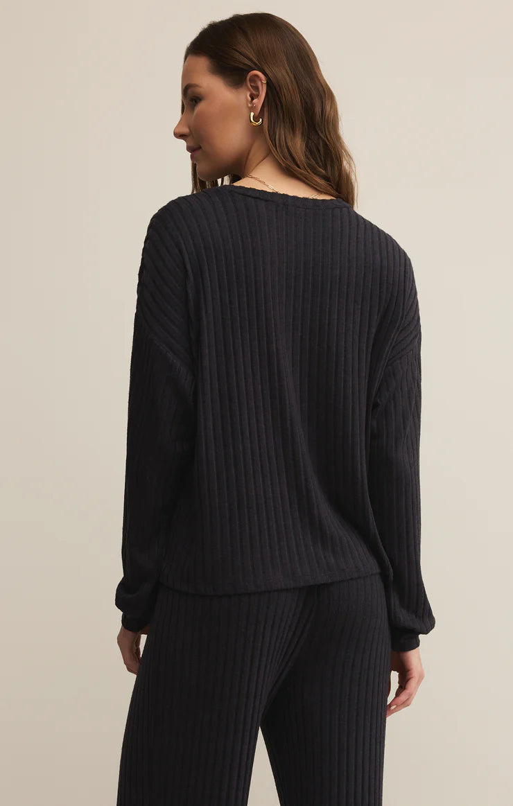 Z Supply Daydream Rib LS Top