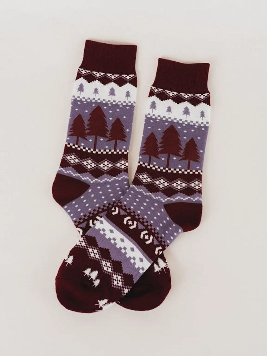 Tree Pattern Socks